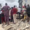 One dead, 26 rescued from collapsed two-storey building in Lagos.
