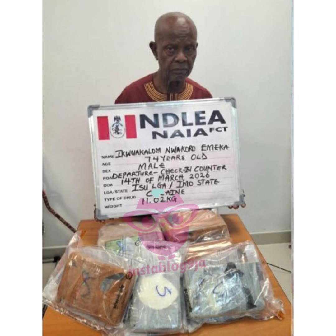 74-Yr-Old Grandpa Nabbed At Abuja Airport With 11kg Cocaine Hidden In Food Items While Attempting U.K Trip